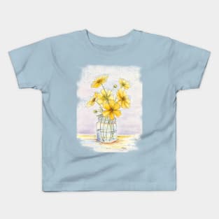 Yellow Cosmos, Still Life Kids T-Shirt